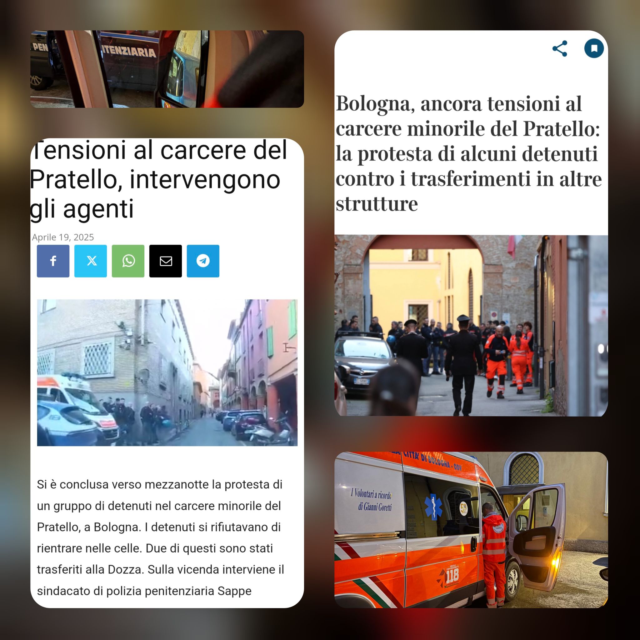 Assistenza alle operazioni al Carcere minorile del Pratello