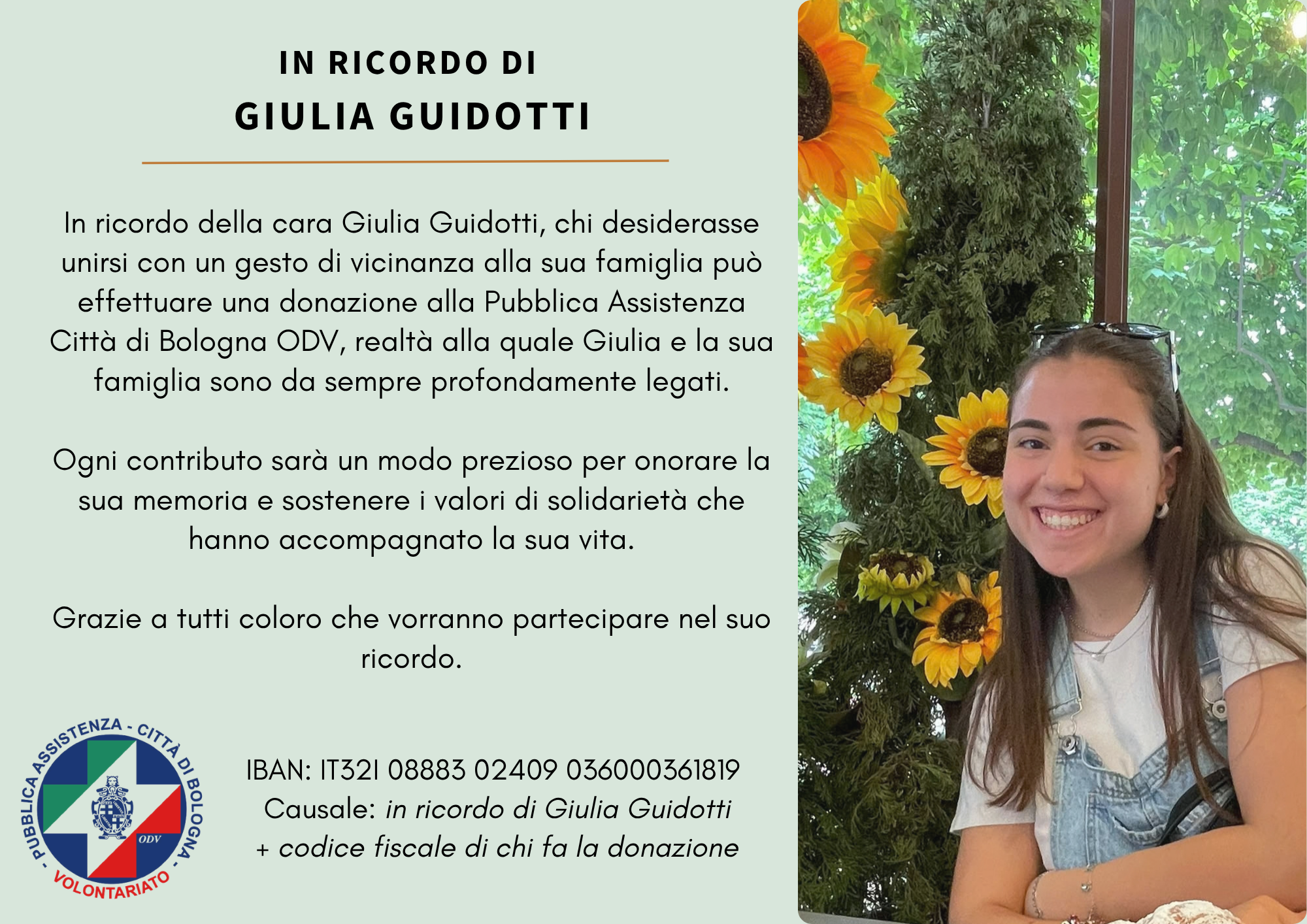 In ricordo di Giulia Guidotti