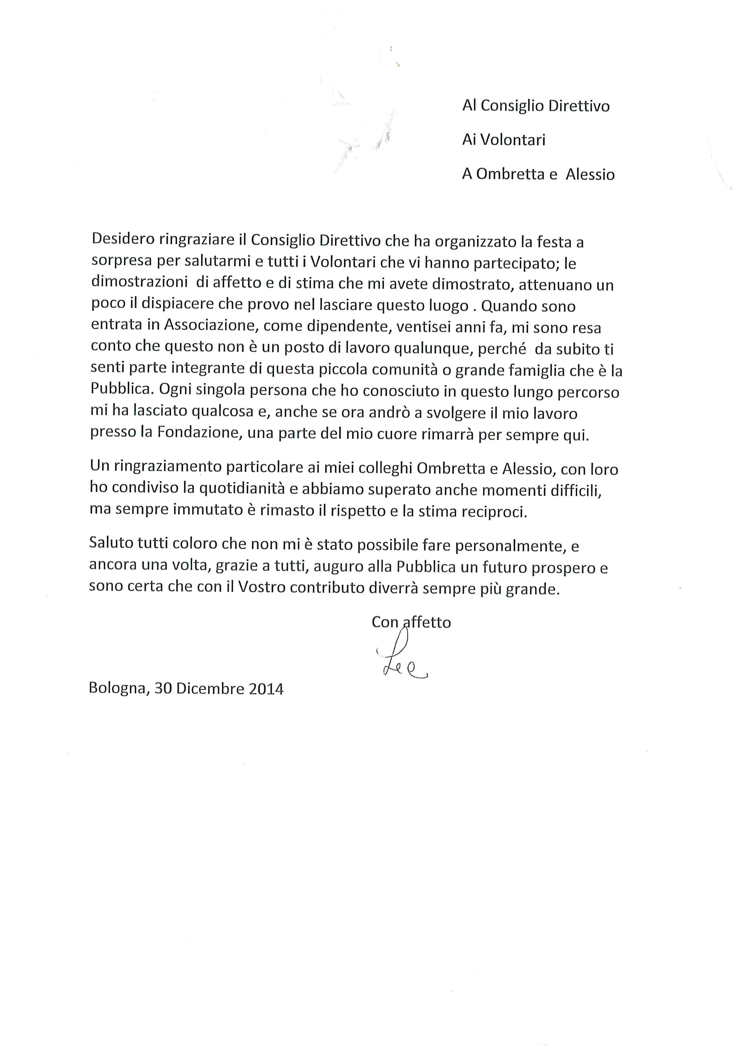 Lettera di ringraziamento in inglese formale